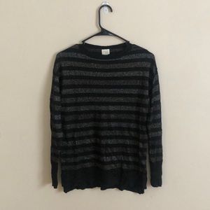 Lightly worn, size small, black with sparkly stripes sweater